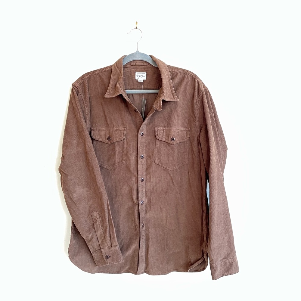 NWT J.Crew mens corduroy button down. Size L.